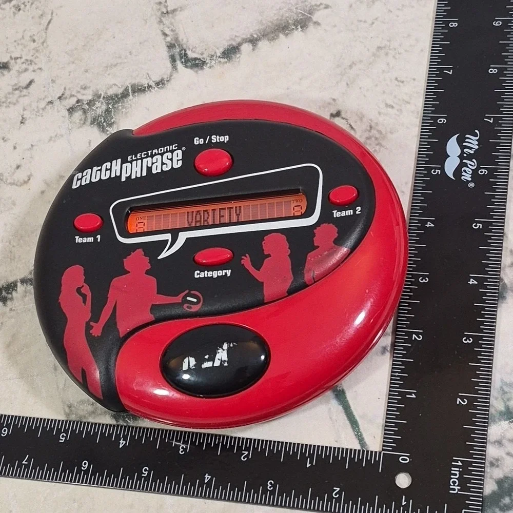 Catch Phrase‎ Hasbro Handheld Electronic Party Game Red & Black TESTED and WORKS